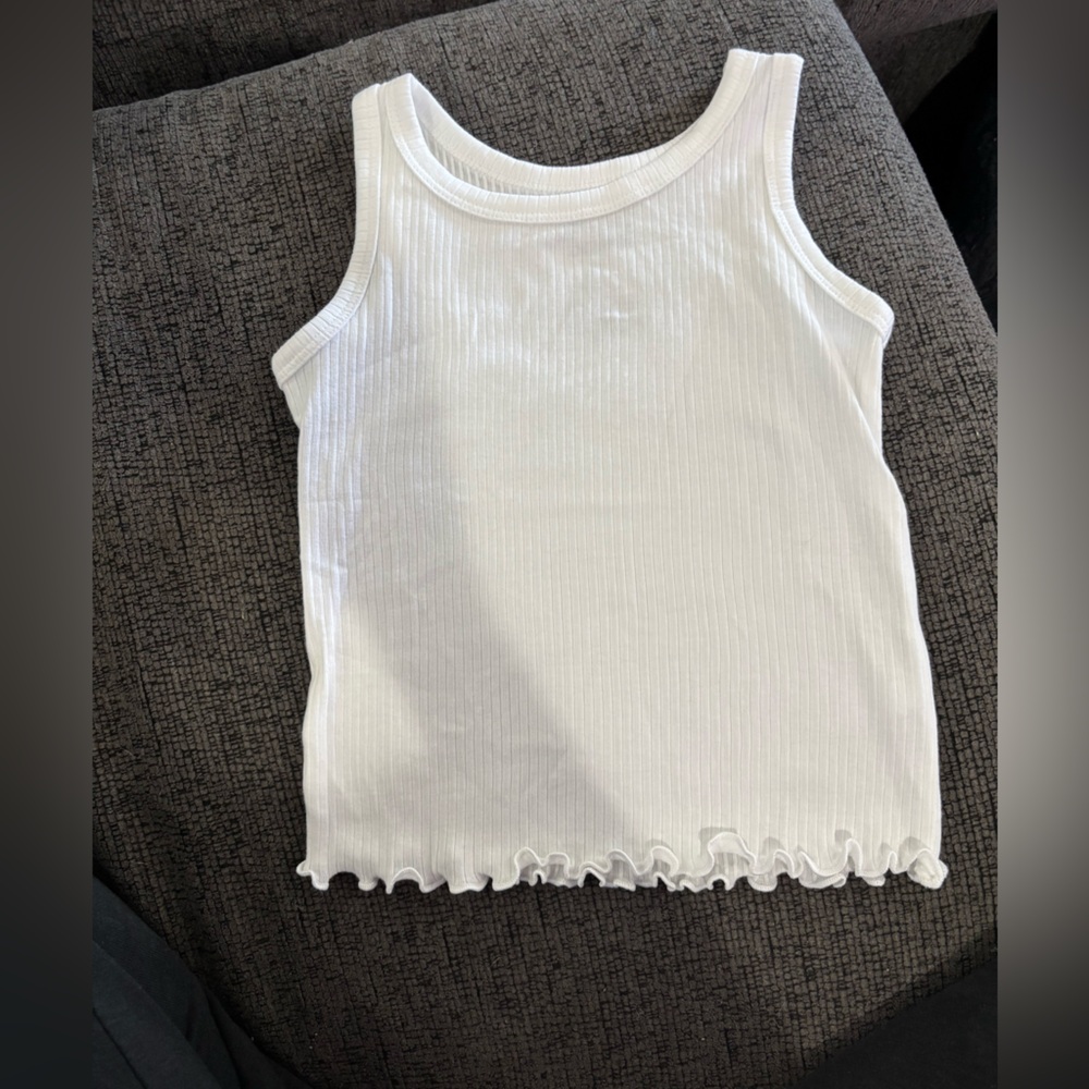 Jumping Beans White Ribbed Tank Top